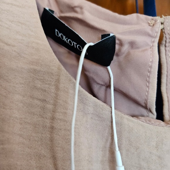 Dakatoo Tan 2 pc Outfit Puff Sleeveless Top Drawstring Waist Wide Leg Pant NWT - Picture 12 of 14